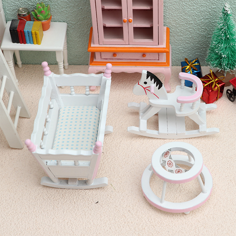 Baby Product - 3 piezas/set, escala 1/12, mini cuna