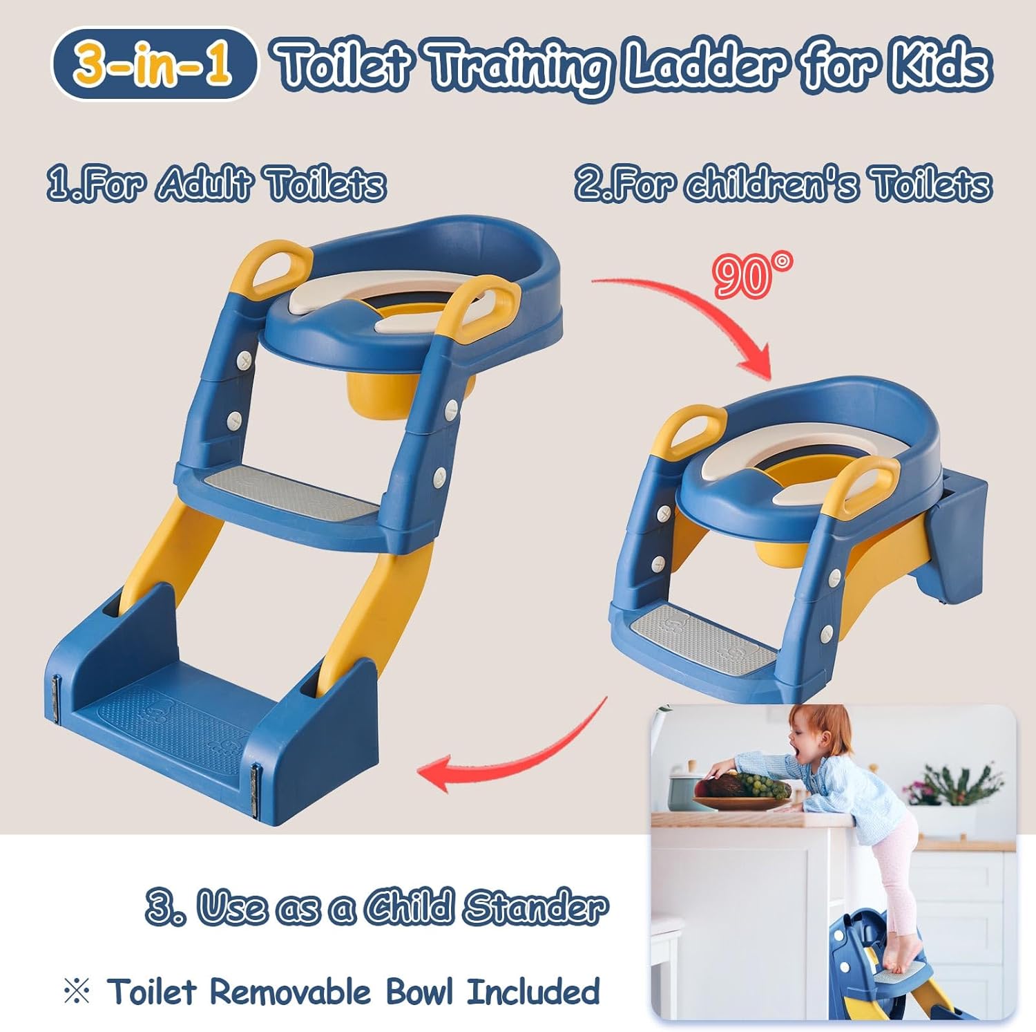 Orinal con escalera de entrena - Toddler Potty Training Seat reseña y precio